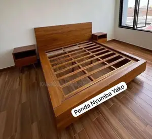 Luxury 5/6 Bed with Mninga Wood & Bedside Tables