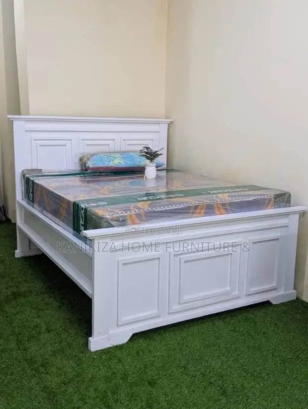 Woodstock Wooden Bed 5x6 White - 1