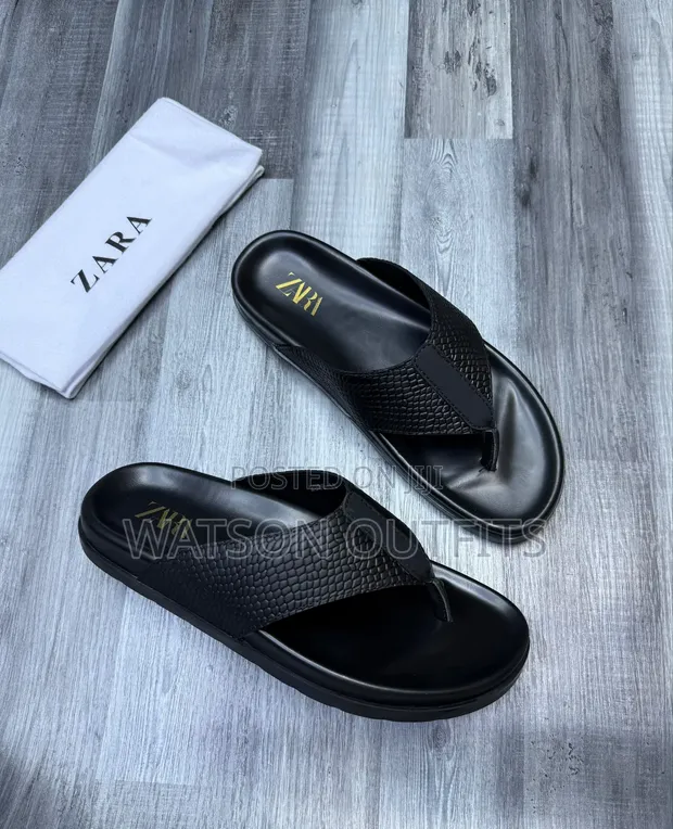 Men's Classic Leather Sandals - Zara - 1