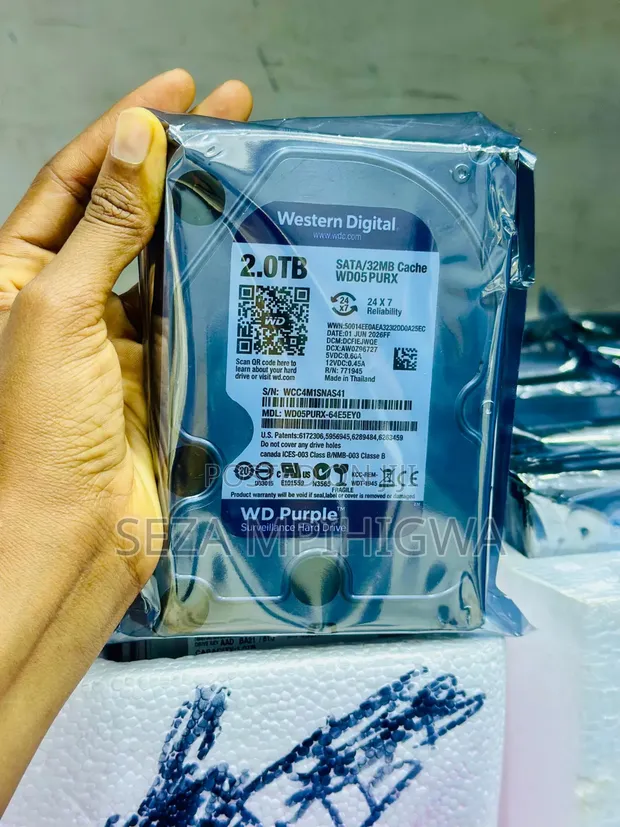 WD Purple 2TB Surveillance Hard Drive (HDD) - 1