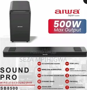 Aiwa Sound Pro SB8500 Soundbar Isiyo na Waya na Subwoofer (500W)