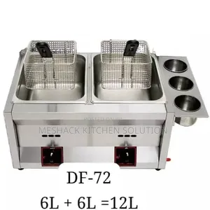Deep Fryer ya Gesi ya Biashara 12L (6L+6L)