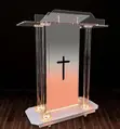 Transparent Acrylic Church Pulpit and Podium with LED - 1