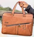 Brand New Brown Faux Leather Laptop Bag - 1