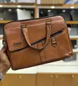 Brand New Brown Faux Leather Laptop Bag - 4