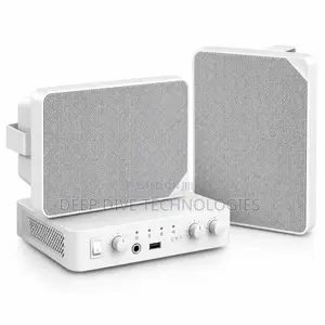 Wall Mount Speaker System with Amplifier - USB/Bluetooth