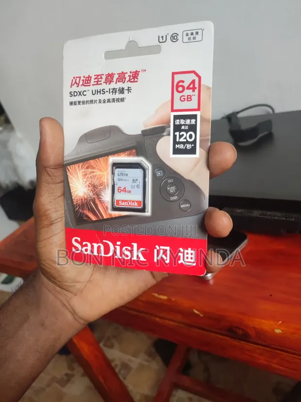 Kadi ya Kumbukumbu SanDisk SDXC UHS-I 64GB Mpya - 1