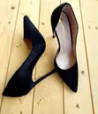 Bigtree Black and Green Snake Texture Pumps - 5