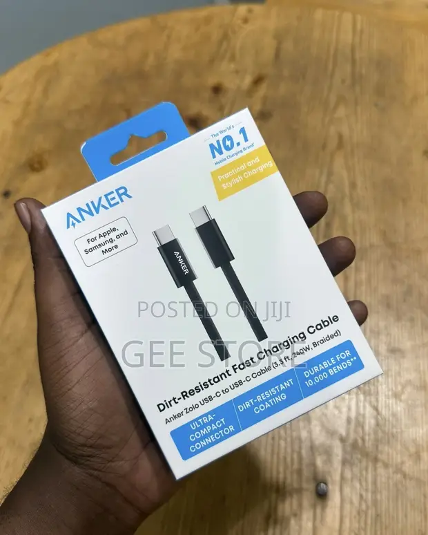 Anker Zolo USB-C to USB-C Cable (3.3 Ft, 240W, Braided) - 1
