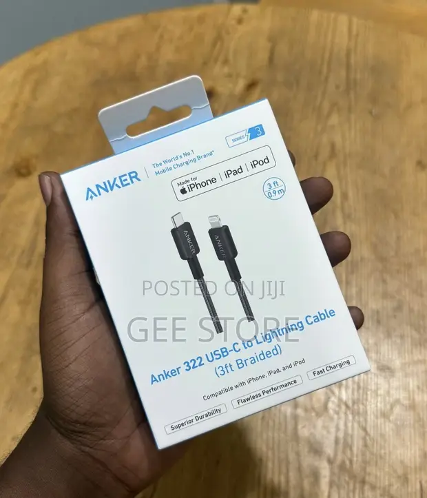 Anker 322 USB-C to Lightning Cable (3ft Braided) - 1