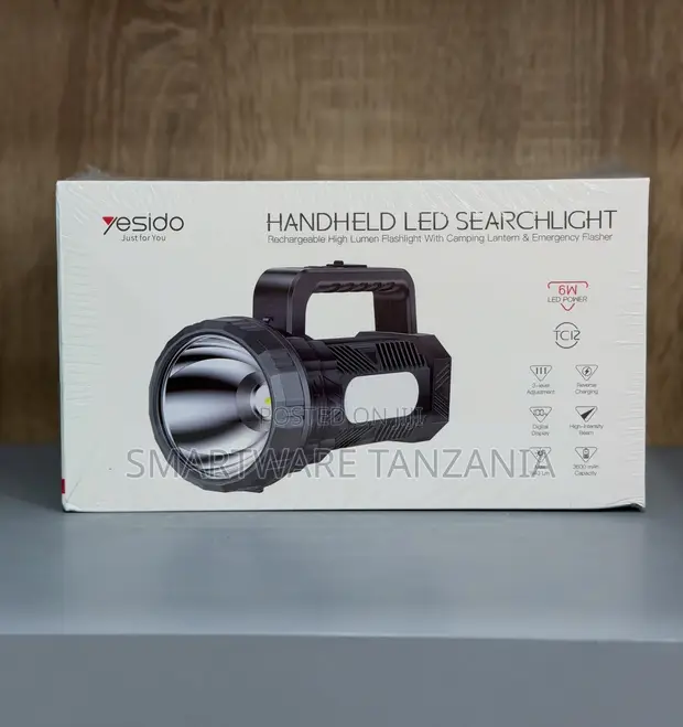 Yesido Handheld LED Searchlight, 840 Lumen, Rechargeable - 1