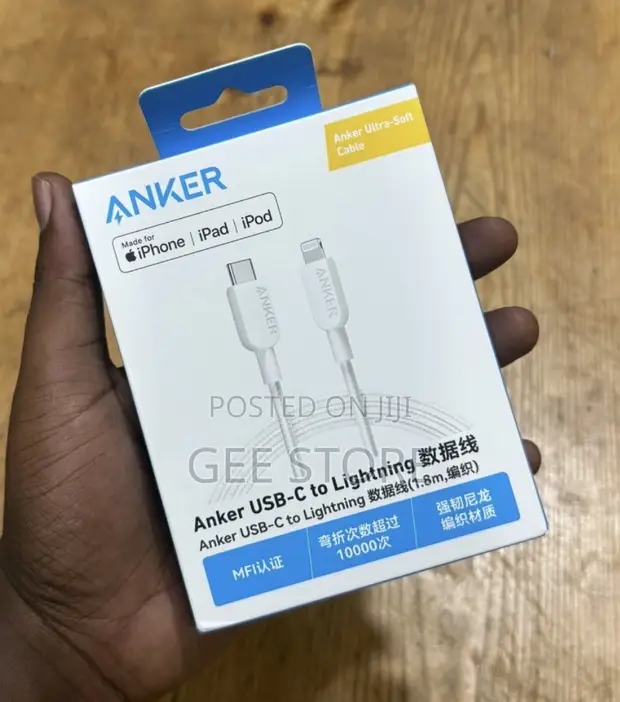 Kebo ya Anker USB-C kwenda Lightning Iliyofumwa (1.8m) - 1