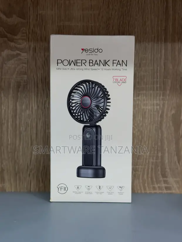 Yesido Mini Power Bank Fan with 4000mAh Battery - 1