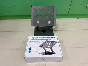 Laptop and Tablet Desktop Stand - 360 Rotating Metal