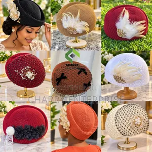 Decorative Ladies Mesh Cape Hat Kofia Nzuri