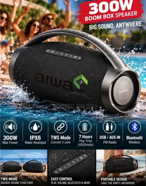 Aiwa AWS01P 300W Spika Portable Isiyo na Waya