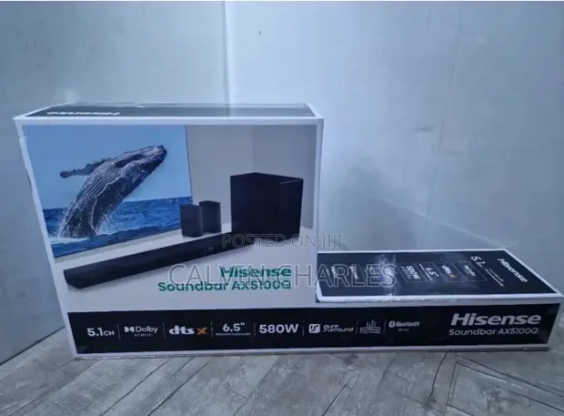 Hisense AX5 5.1 Channel Soundbar with Wireless Subwoofer (580W) - 1