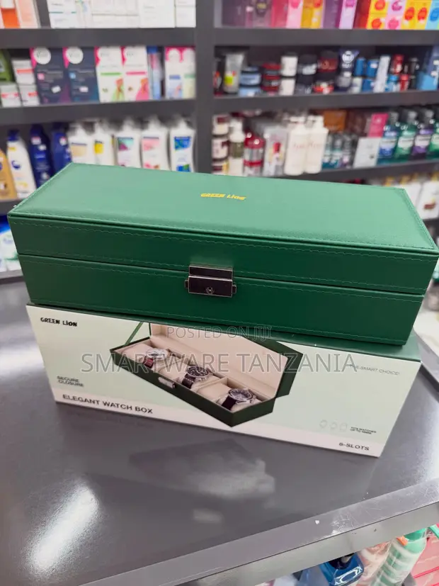Green Lion Elegant Watch Box - 6 Slots - 1