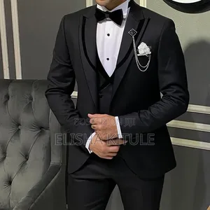 Black Shawl Lapel Suit - Brand New