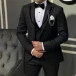Suti Nyeusi ya Shawl Lapel - Mpya Kabisa - 1