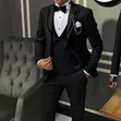Suti Nyeusi ya Shawl Lapel - Mpya Kabisa - 2