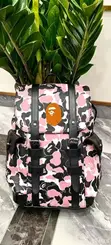 A Bathing Ape (Bape) Camo Backpack - 5