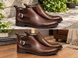 Chelsea Boots Zenye Buckle - Ngozi Safi ya Kawaida - 3