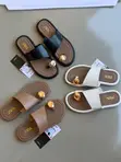 Zara Flat Sandal with Gold Detail - 1
