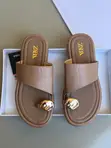 Zara Flat Sandal with Gold Detail - 2