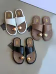Zara Flat Sandal with Gold Detail - 4