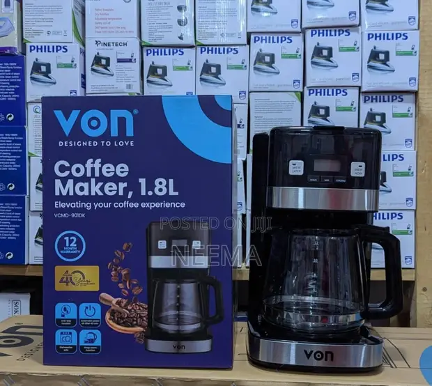VonShef 1.8L Electric Coffee Maker - 1