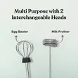 Arshia 2-in-1 Milk Frother & Coffee Maker with Egg Whisk - 2