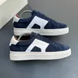 Men's Santoni Suede Low-Top Luxury Leather Sneakers - 1