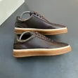 Men's Loro Piana Luxury Leather Low-Top Casual Sneakers - 1