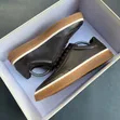 Men's Loro Piana Luxury Leather Low-Top Casual Sneakers - 3
