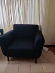 Navy Blue Spacious One-Seater Couch - 4