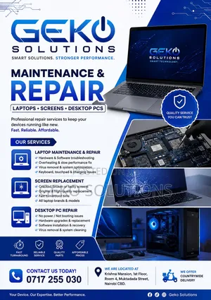 Laptop and Desktop PC Maintenance and Repair Services