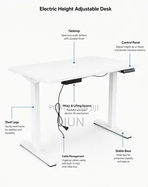 Boss Office Products Electric Height Adjustable Table - Brand New