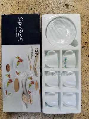 Signature Coffee Cup and Saucer Set