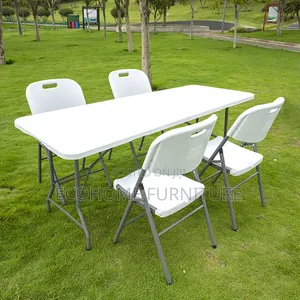 Foldable Table 1.8m x 0.6m - Plastic Top with Metal Frame