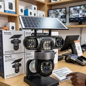 4G Triple Lens Solar CCTV Camera 360° 12MP Full HD