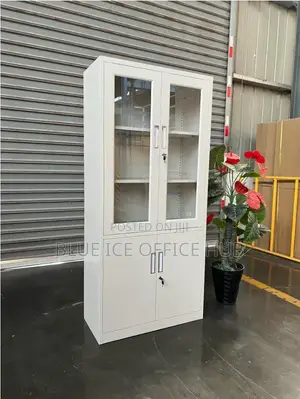 Lockable Glass Door Filing Cabinet