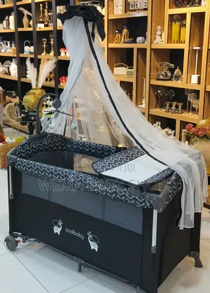 Foldable Portable Baby Co-Sleeper Playpen with Rocking System