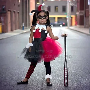 Child's Harley Quinn Jester Tutu Costume Set
