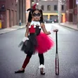 Child's Harley Quinn Jester Tutu Costume Set - 1