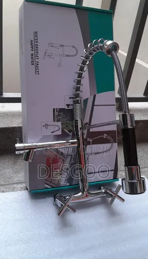 Silver Kitchen Mixer Wall Pull