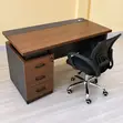 Brown Executive Office Desk with Mesh Chair - 4