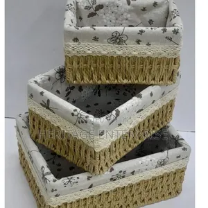 Woven Rattan Storage Baskets (3 Pack)