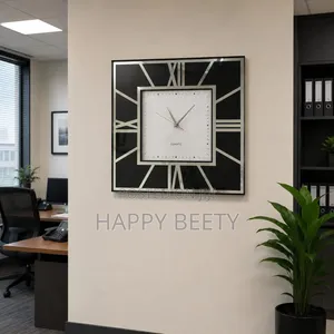 50cm Luxury Wall Clock - Silver Finish