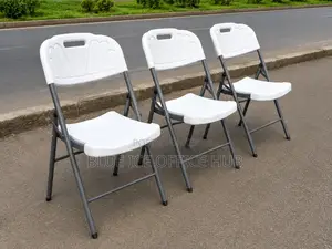 Heavy Duty White Plastic Folding Chair - Portable Event Chair